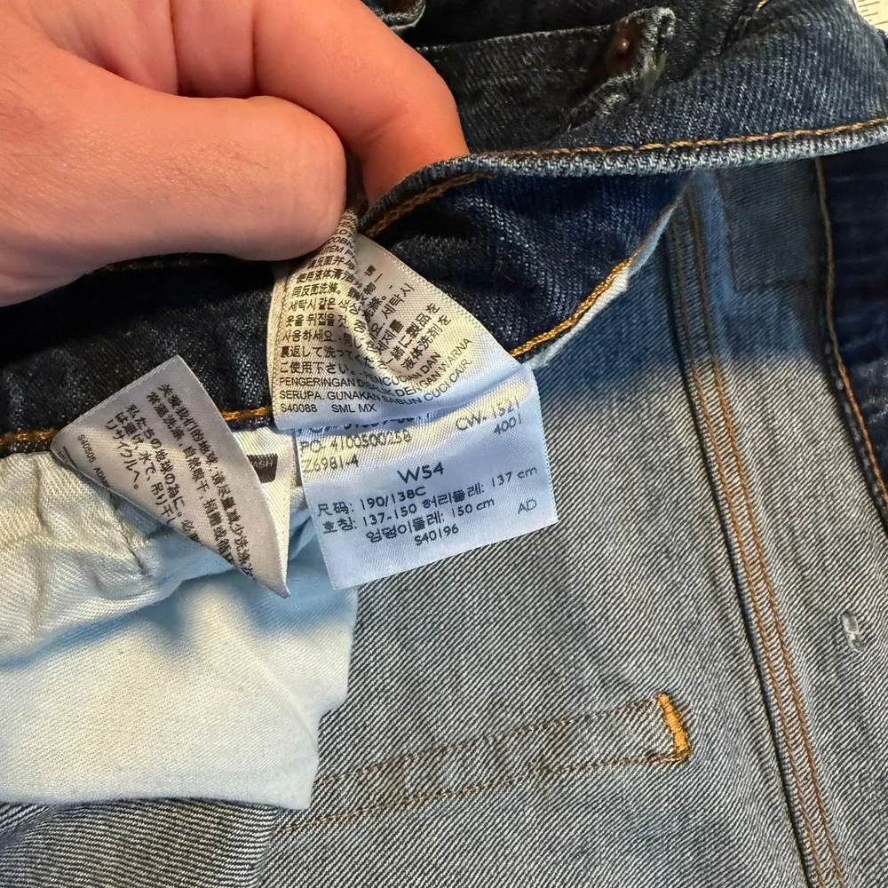 Levis 569 Loose Straight Denim‎ Shorts Mens Blue Jean Shorts 54W Big & Tall